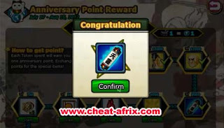 Cheat Anniversary Ninja Saga 2012