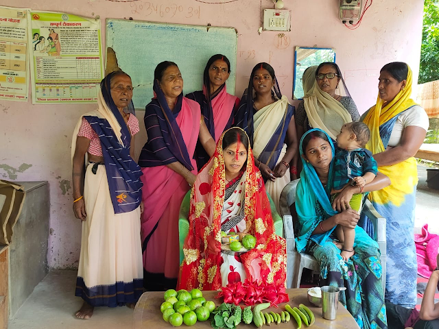 विश्व स्तनपान सप्ताह के अवसर पर कांडी प्रखंड के दर्जनों आंगनबाड़ी केंद्र में गोदभराई का आयोजन किया गया --Report Brajesh Pandey-