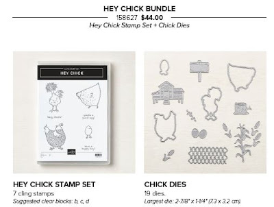 Stamps and Dies from the Stampin' Up! Hey Chick Bundle