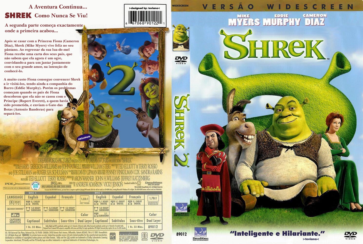 Mega Título - Shrek 1,2 e 3 + Especial de Natal - Capas 