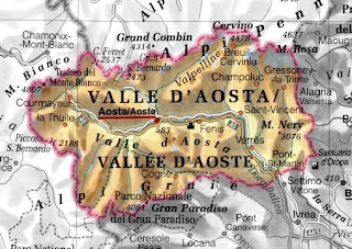 Mappa della Valle D'Aosta