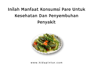 Manfaat Pare Untuk Kesehatan