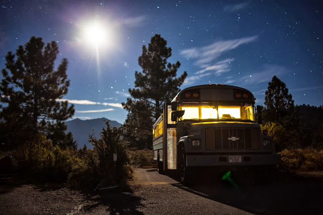 School Bus Converted into Mobile Home