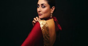 kareena kapoor backless red saree filmfare