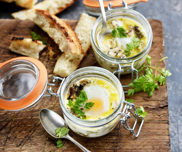 Oeuf cocotte aux cèpes