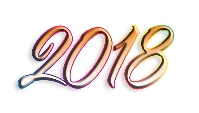 happy new year 2018 greetings PNG free download