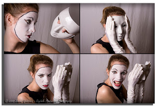 makeup, mime makeup