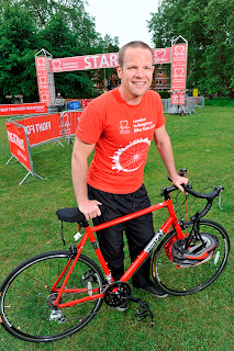 A Picture of Roberto from Heart FM about to start the bike ride