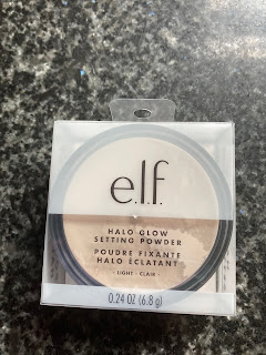 Packaging and tub of ELF Halo Glow Setting Powder