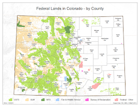 map of federal lands in Colorado
