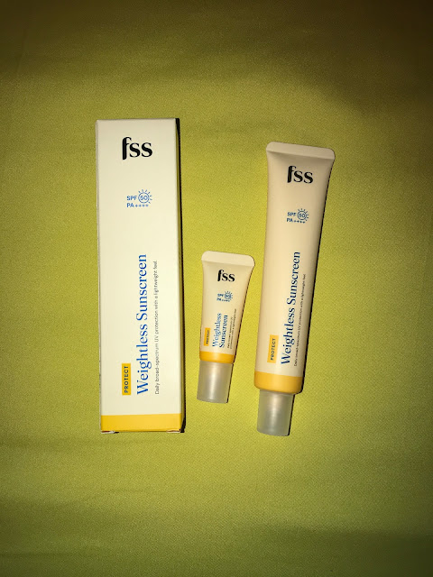 FSS Weightless Sunscreen SPF 50 PA++++ Review