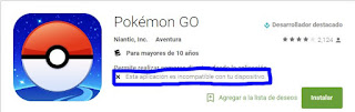 la aplicacion no es compatible con tu modelo de celular 
