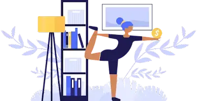 Women exercising with money in hand