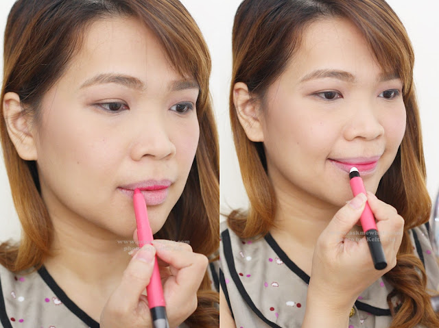 a photo of Maybelline LIPgradation how to use