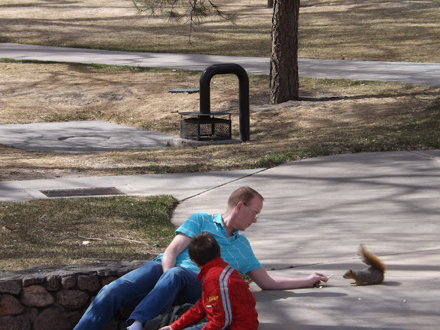 Yesterday we went to one of the many parks in Colorado Springs, which is a 20 minute drive from our house. There we walked and fed the squirrels. While Artem played on the playground, we were feeding curious animals. They are almost tame and throw themselves at your feet when you walk along the paths of the garden. And one even started to follow us, when we finished bread.   The weather was sunny and windless. We had a great time and rest.  Вчера мы ездили в парк Колорадо Спрингс, который находится в 20 минут езды на машине от нашего дома. Там мы гуляли и кормили белок. Пока Артем играл на детской площадке, мы занимались фотоохотой, прикармливая любопытных животных.  Белки почти ручные и сами бросаются под ноги, когда гуляешь по тропинкам сада. А одна белка даже начала на нас нападать, когда у нас закончился хлеб.   Погода была солнечная и безветренная. Мы прекрасно провели время и отдохнули.