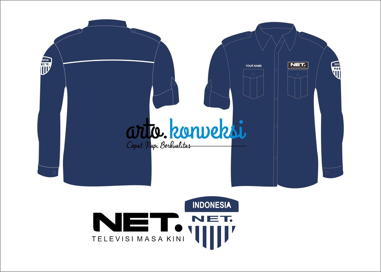 Download Desain Baju  dan Seragam Net  TV  Corel Draw Arto 