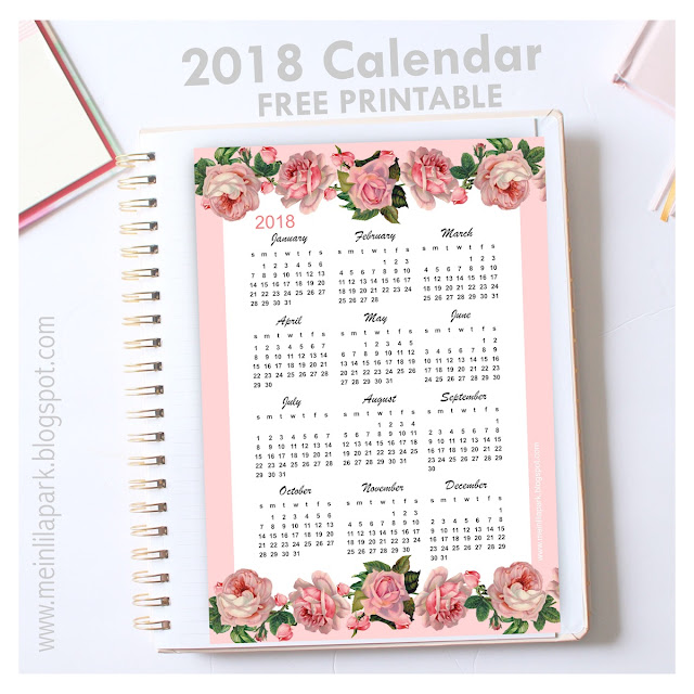 16 DIY Organization Projects: 2018 Free Printable Calendars (Part 1)