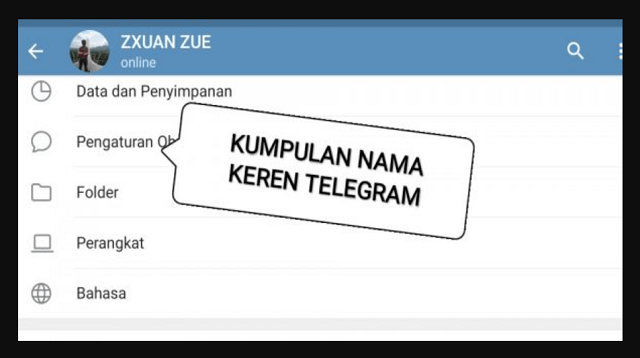 Nama Telegram Aesthetic