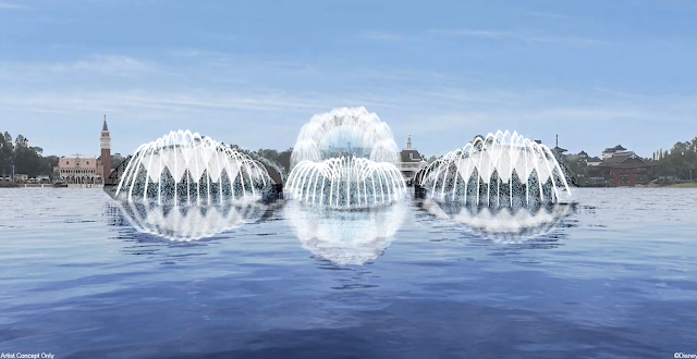 Harmonious Epcot Daytime Fountain World Showcase Lagoon Concept Art Disney World