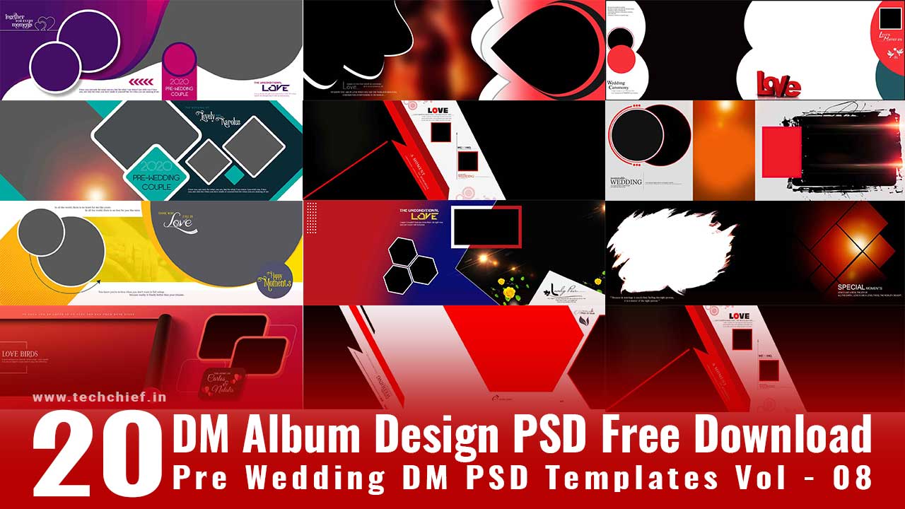 wedding album design templates psd free download