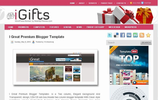 elvany blogger template