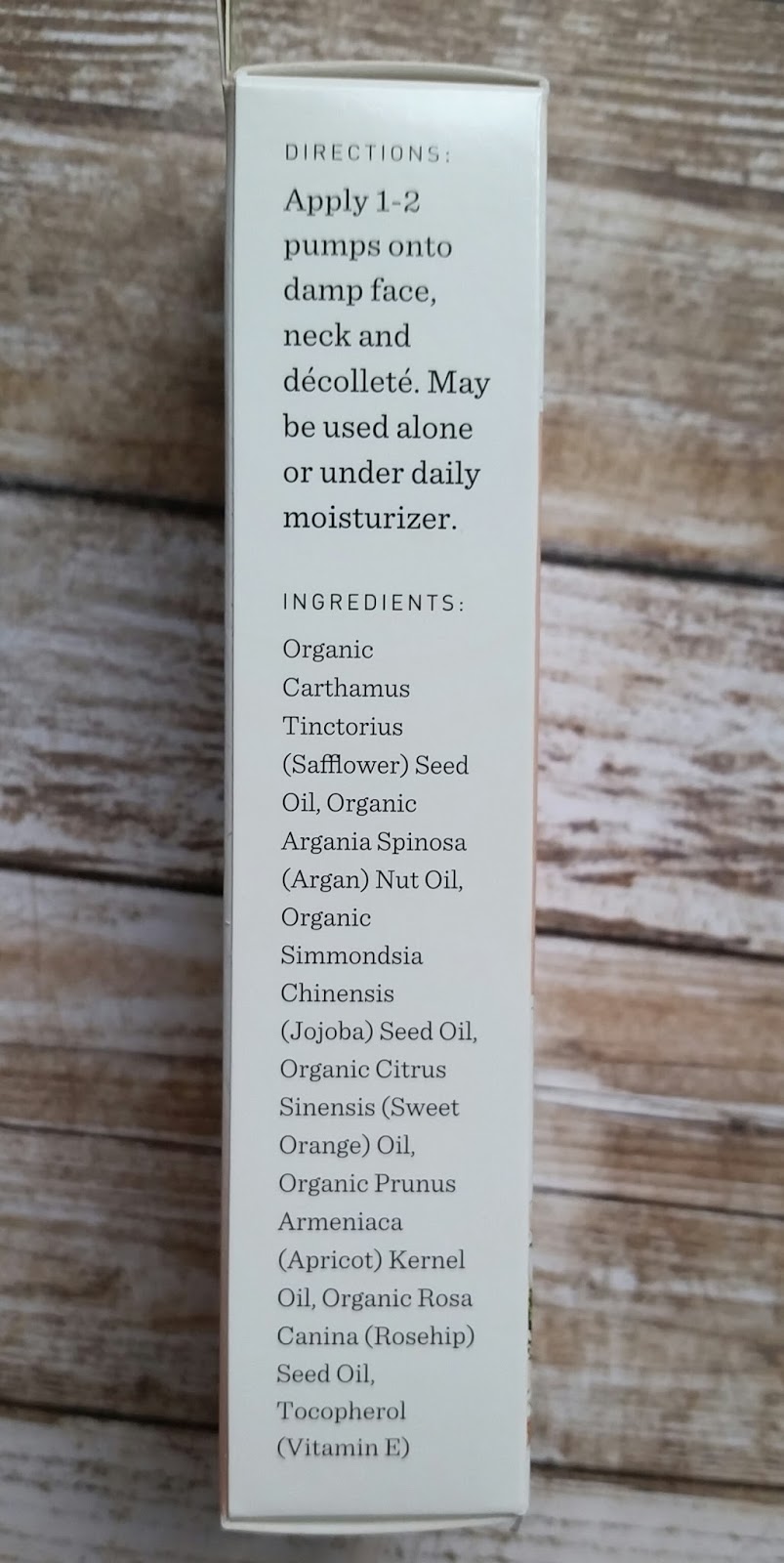 Nourish Organic Argan Face serum review