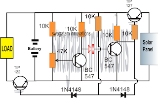 Solar Charger Circuit using Transistors with Automatic Cut-off