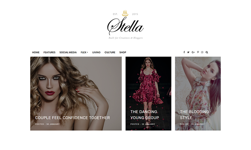 Stella - A Clean & Personal Blogger Template 