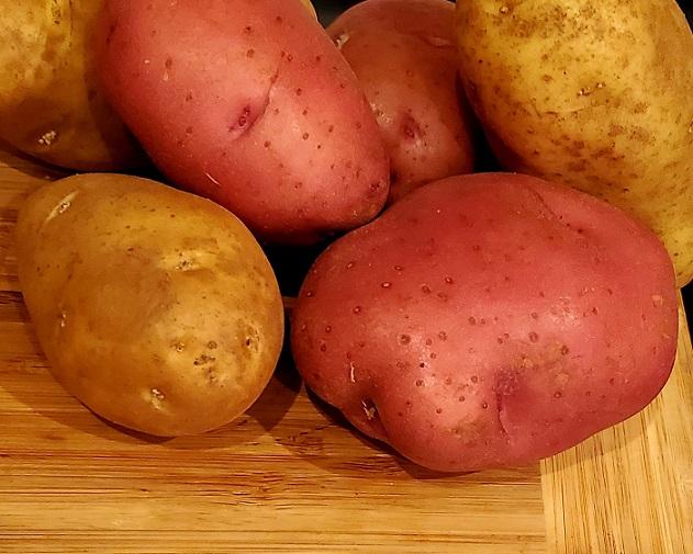 red and white skinned potatoes