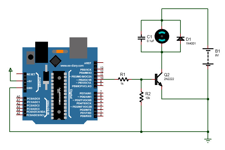 arduino dc motor circuit diagram