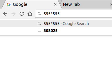 Chrome as a Calculator