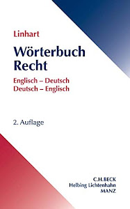 Wörterbuch Recht: Englisch - Deutsch / Deutsch - Englisch