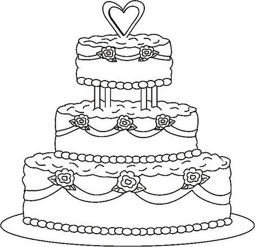 Free Coloring Pages Cake 6