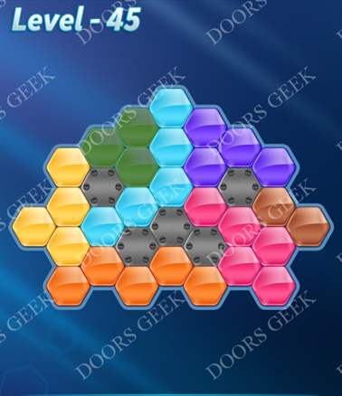 Block! Hexa Puzzle [Advanced] Level 45 Solution, Cheats, Walkthrough for android, iphone, ipad, ipod
