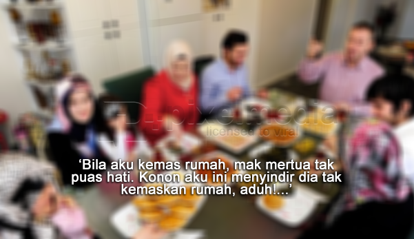 keluarga mertua, gambar keluarga makan, pening mertua, tips baik dengan mertua