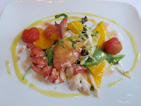 Scallops with lobster salad