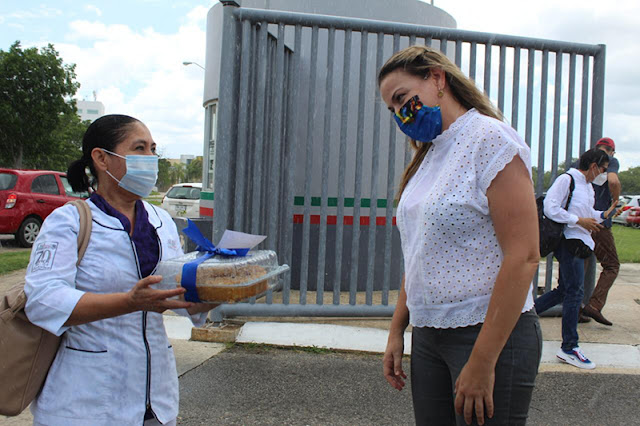 Cecilia Patrón reconoce labor del personal médico de Yucatán. Oficial