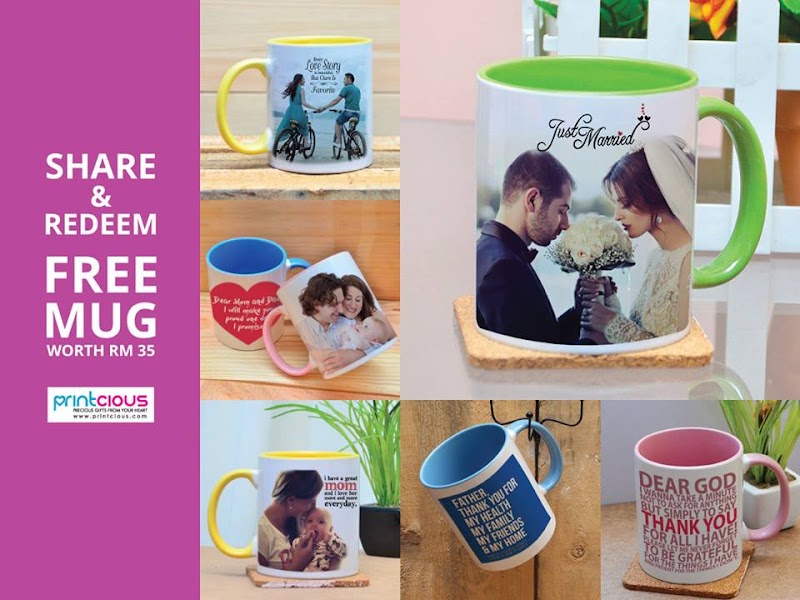 FREE CUSTOMISED MUGS GIVEAWAY DARI PRINTCIOUS.COM