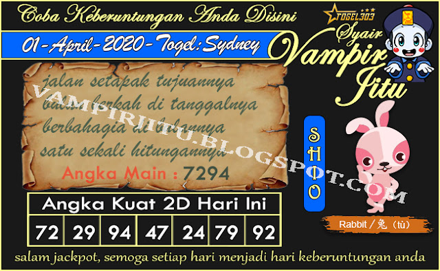  vampir jitu merupakan blog prediksi togel sydney 100% pasti akurat.