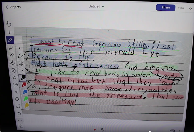 Blog post about using the Explain Everything App to Enliven Writing Instruction (with the use of students' writing as mentor texts) Links to demo video