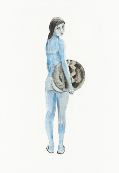 Dan McCarthy Black Ball, 2006 Watercolor, acrylic and conté crayon on canvas 147.3 x 101.6 cm