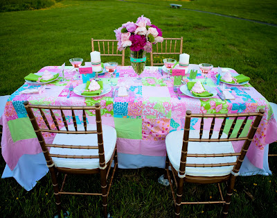 The next one is Lilly themed with patterned table cloths shift dresses