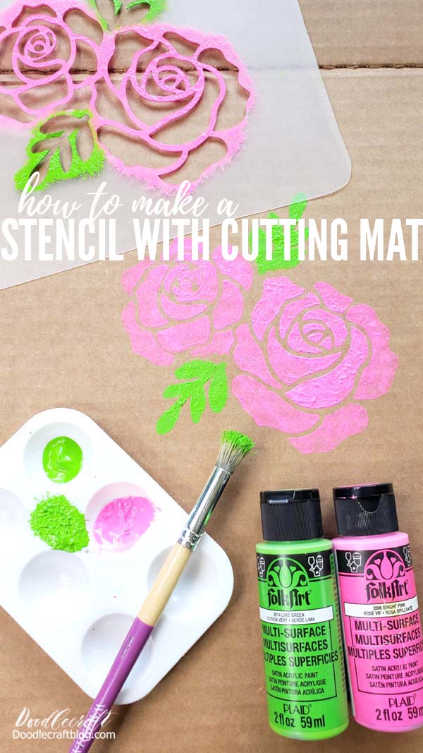 How to Make Stencils with Dollar Tree Cutting Boards!  Make the perfect paint stencils using cutting boards from Dollar Tree.   I love making my own reusable stencils, but stencil material can get pricy--Dollar Tree crafts are the BEST!   I love finding things at the dollar store that I can use for something entirely different than its intended purpose.