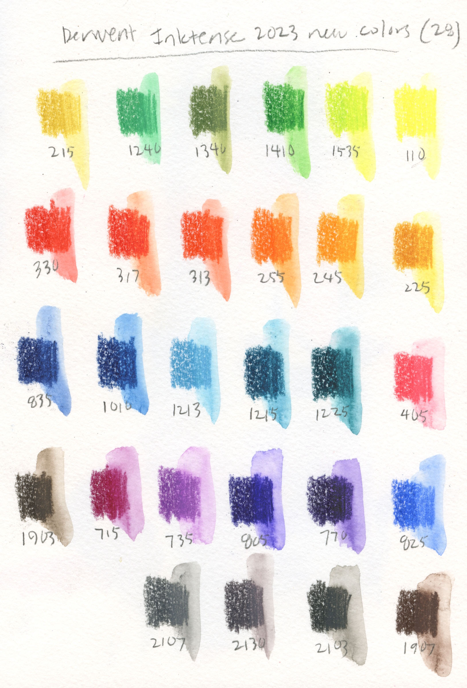 Derwent Inktense 100 Tin Review + My Thoughts on the 28 New