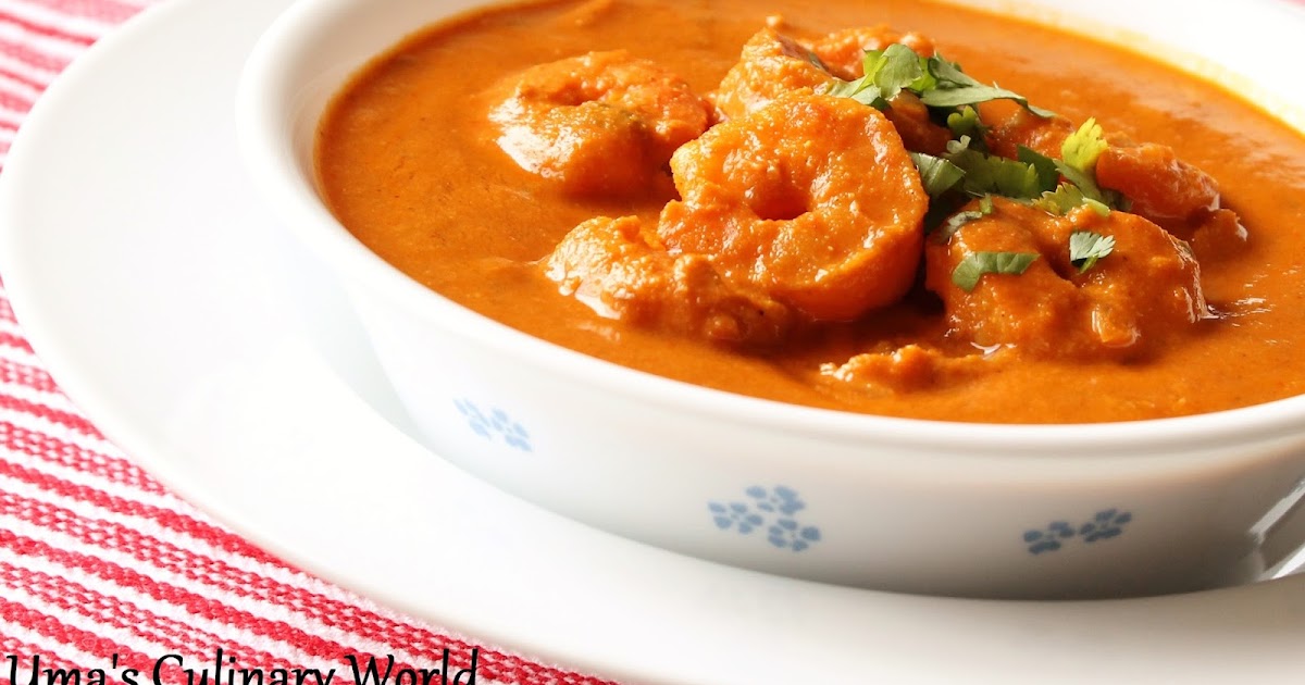 Uma's Culinary World: Indian Shrimp (Prawn) Tikka Masala