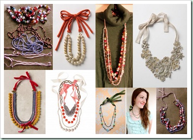 necklace on ribbon