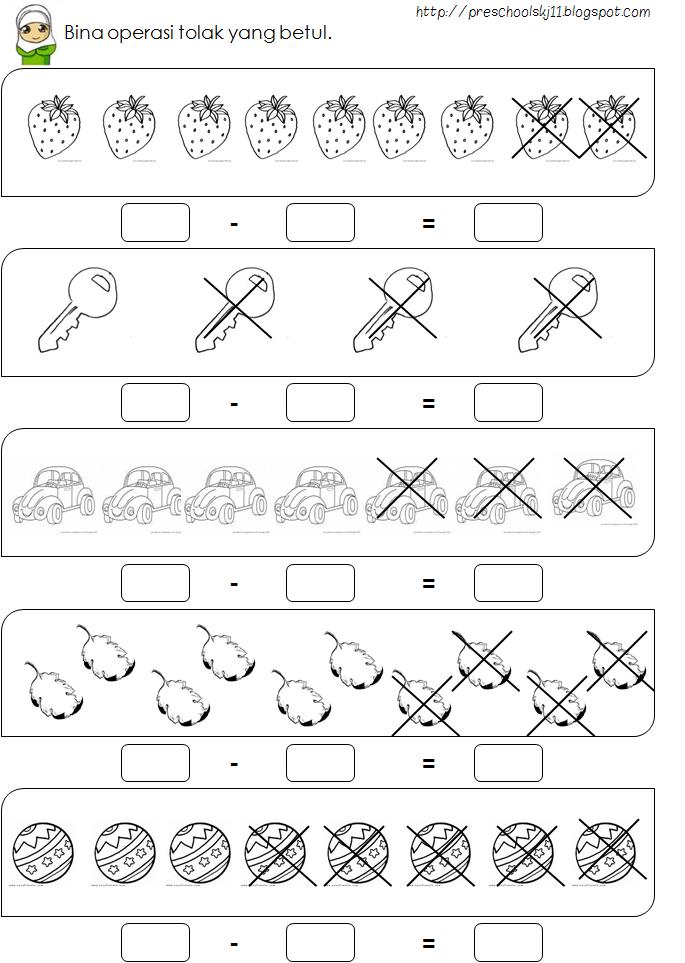 CIKGU EELA (IL) PRESCHOOLERS @ PCE: Numerasi :: Operasi Tolak