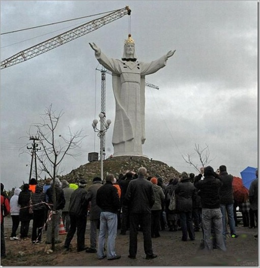 The tallest statue of Jesus in Poland