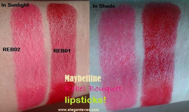 Maybelline Rebel Bouquet Lipsticks REB01 and REB02