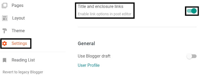 TITLE AND ENCLOSURE LINKS IN BLOGGER